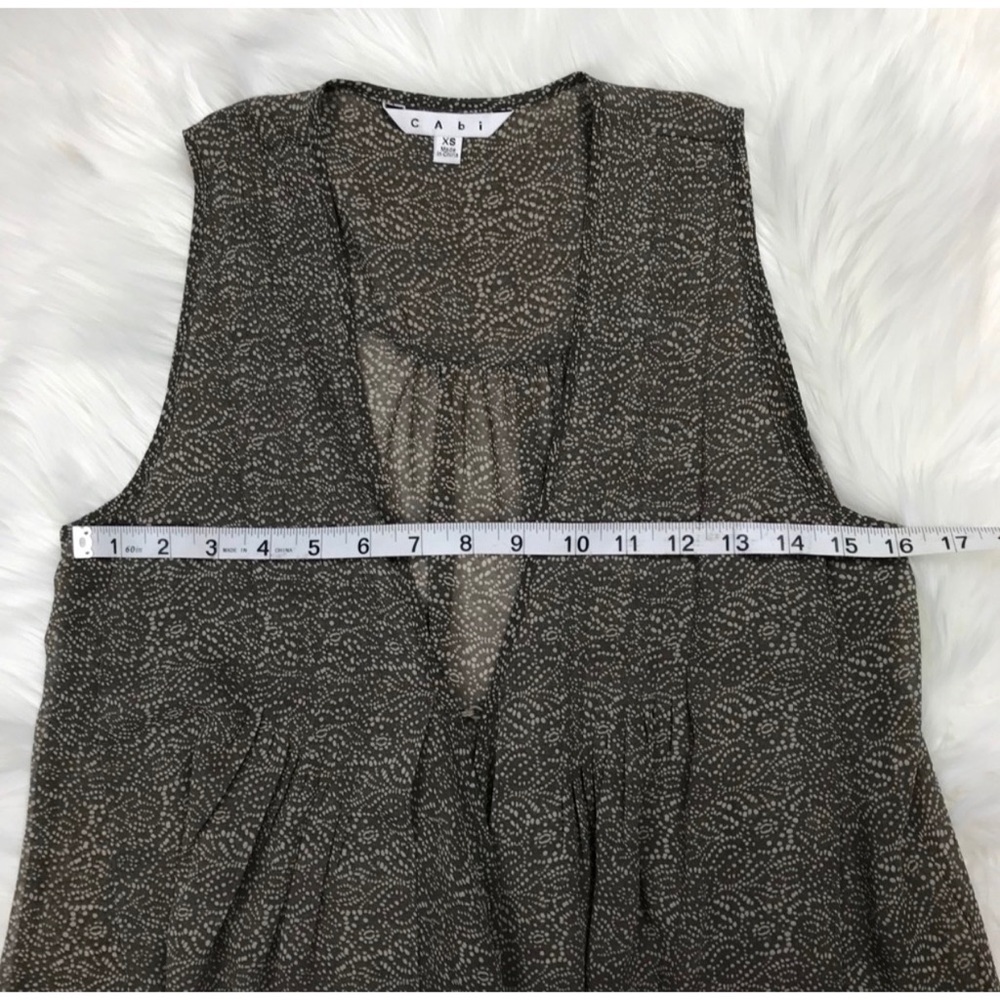 CAbi Lightweight Sheer Cascading Tunic Vest Lagenlook Style 365 XS - Picture 10 of 11
